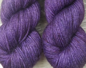 RTS Minerva Yak Silk DK Yarn Light Worsted Weight Superwash Merino Wool Silk Yak Yarn Purple