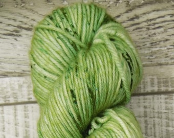 RTS Demeter Mythical Gods Collection SW DK Light Worsted Weight Yarn Light Green Semi Solid Tonal Speckle Superwash Merino Wool