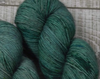 RTS Amunet Mythical Gods Collection Yak Sock Fingering Weight Yarn Spearmint Green Semi Solid Tonal Speckle Superwash Merino Wool Yak Nylon