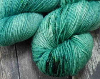 RTS Amunet Mythical Gods Collection Basic Sock Fingering Weight Sock Yarn Semi Solid Tonal Speckle Spearmint Green Superwash Merino Wool