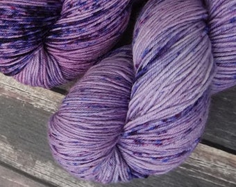 RTS Dionysus Mythical God Collection Basic Sock Fingering Weight Sock Yarn Purple Tonal Speckle Superwash Merino Wool Nylon