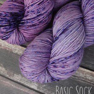 RTS Dionysus Mythical God Collection Basic Sock Fingering Weight Sock Yarn Purple Tonal Speckle Superwash Merino Wool Nylon