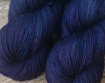 RTS Morpheus Mythical Gods Collection Yak Sock Fingering Weight Yarn Blue Purple Semi Solid Tonal Speckle Superwash Merino Wool Yak Nylon