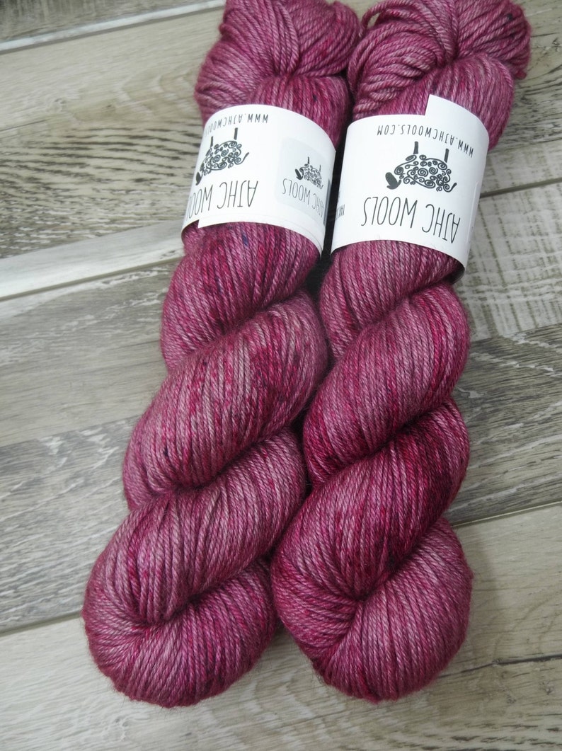 RTS Lofn Yak Silk DK Yarn Light Worsted Weight Superwash Merino Wool Silk Yak Yarn Pink image 1