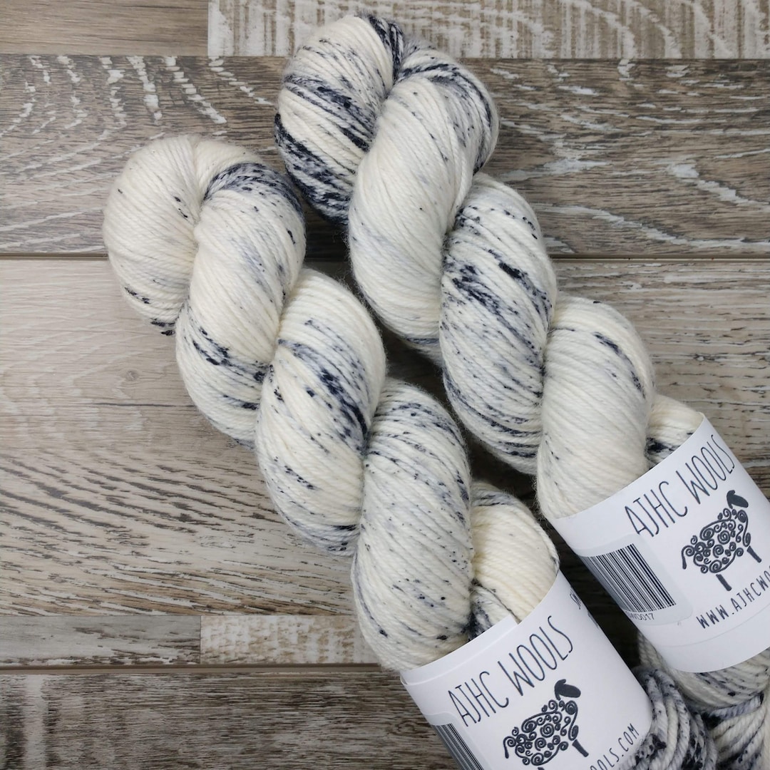 RTS Extra Extra SW DK Light Worsted Weight Yarn White Natural Black