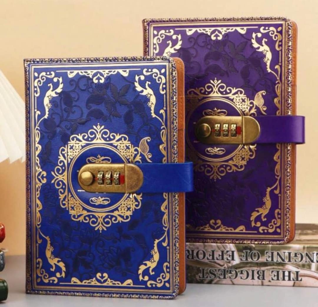 Noteook With Code Baroque Style Notebook, With Code Lock. in A5 Format. for Journaling ...