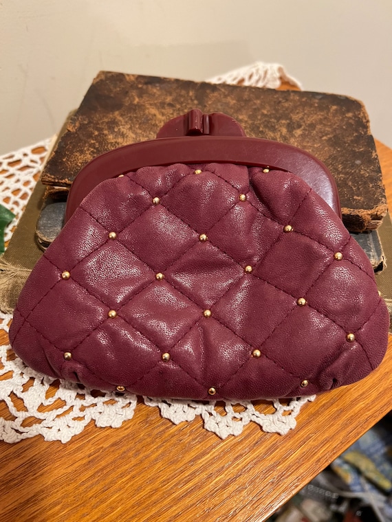 Vintage Leather and Plastic Change Purse - Etsy