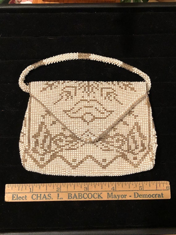 Vintage 1940’s Purse Czechoslovakian Beaded Handb… - image 8