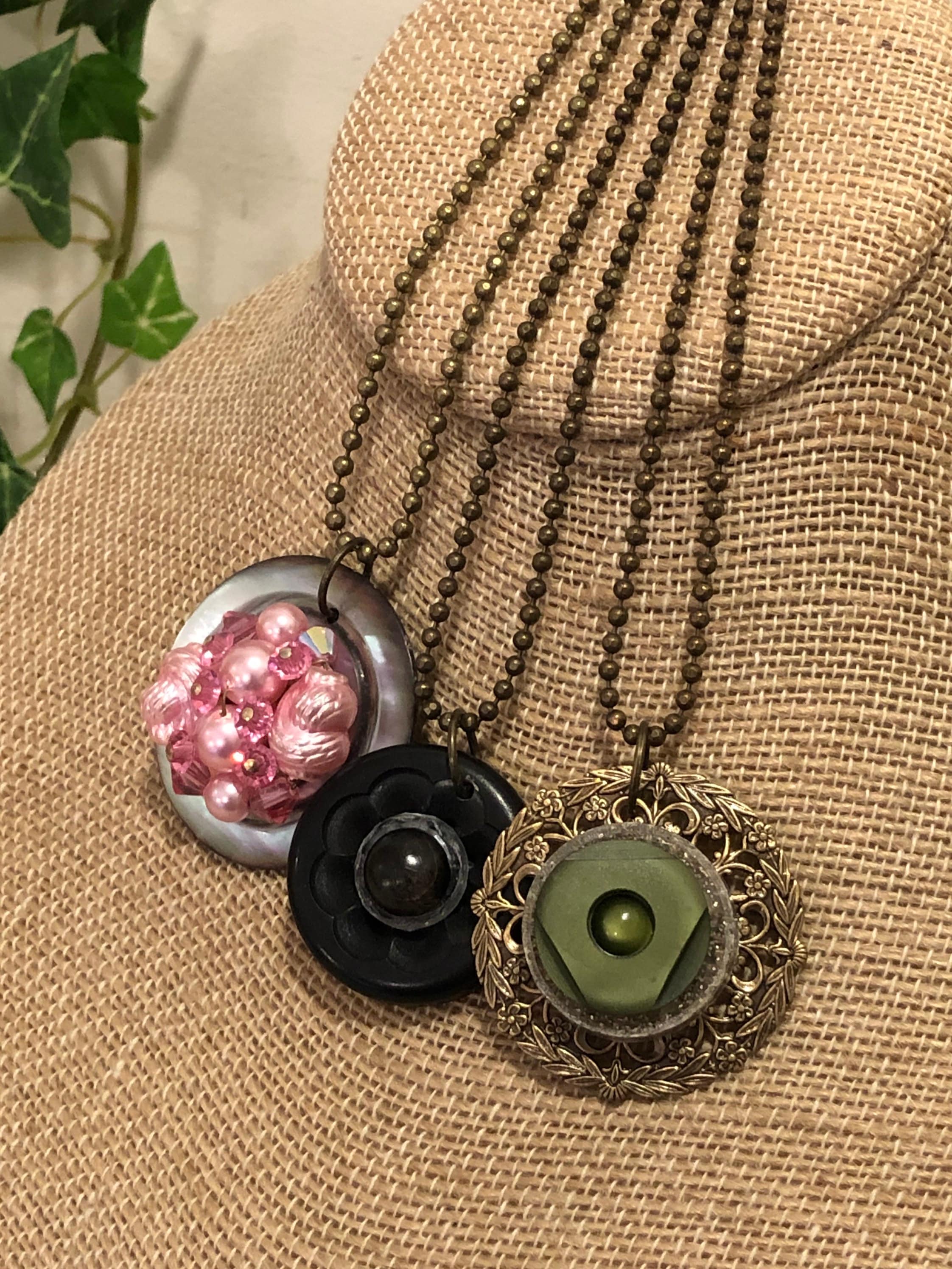 Vintage sale button necklace