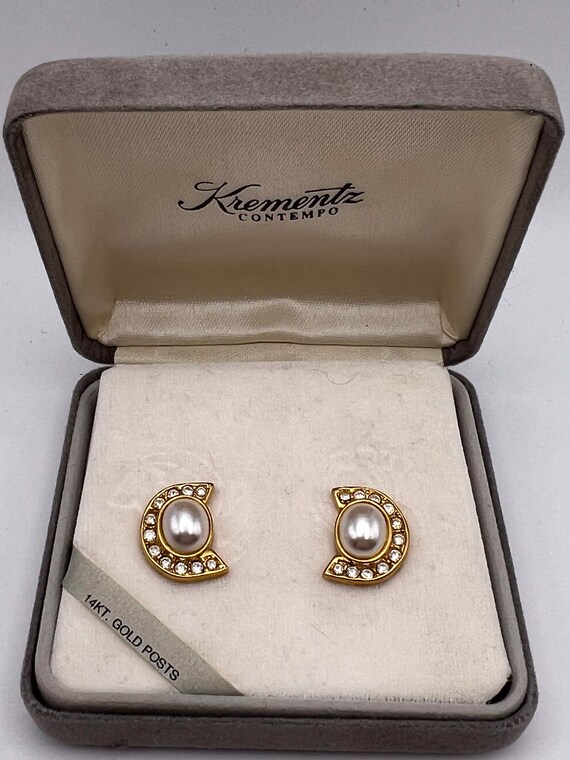 vintage 14k gold post Gem