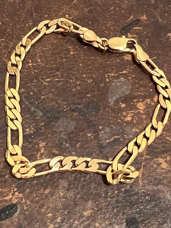 Avon Bright Gold Figaro Chain Bracelet Unisex Brac