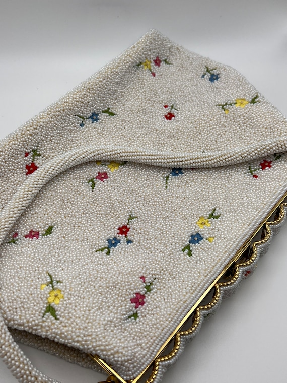 Vintage Beaded and Embroidered Handbag - image 6