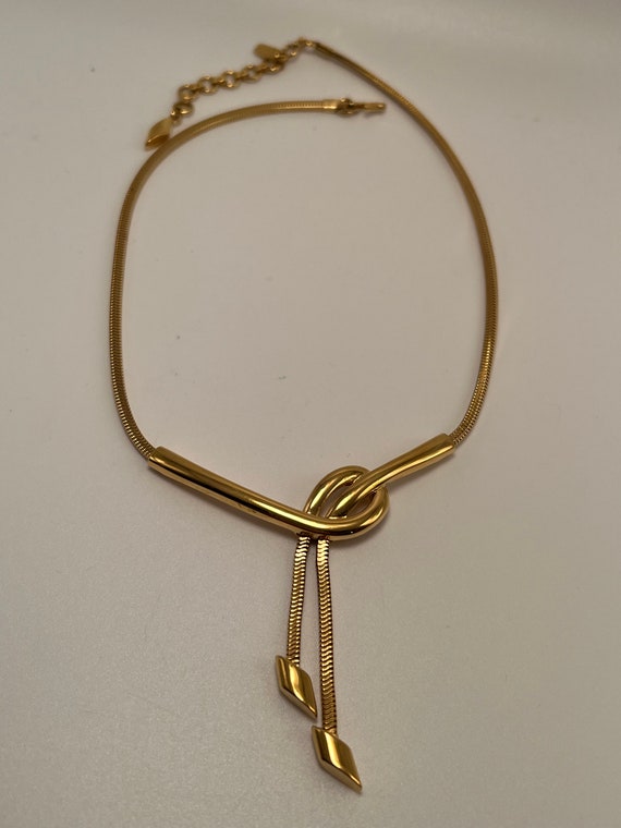 Monet Gold Tone Necklace - image 4