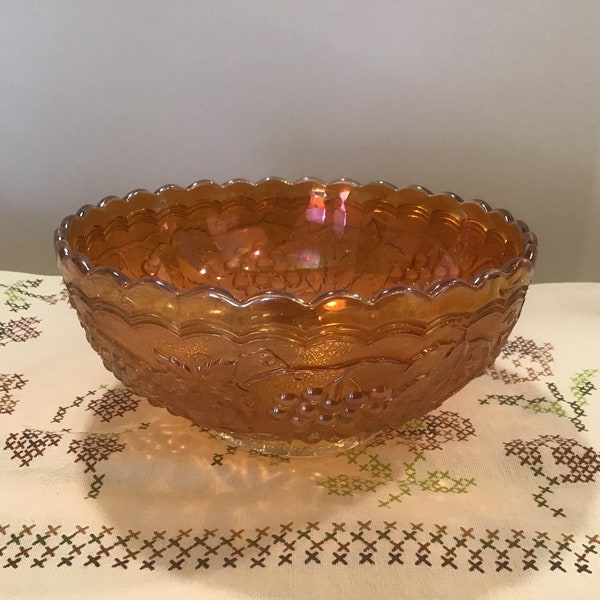 Vintage Imperial Marigold Carnival glass Bowl
