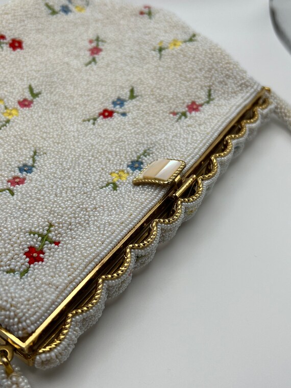 Vintage Beaded and Embroidered Handbag - image 7