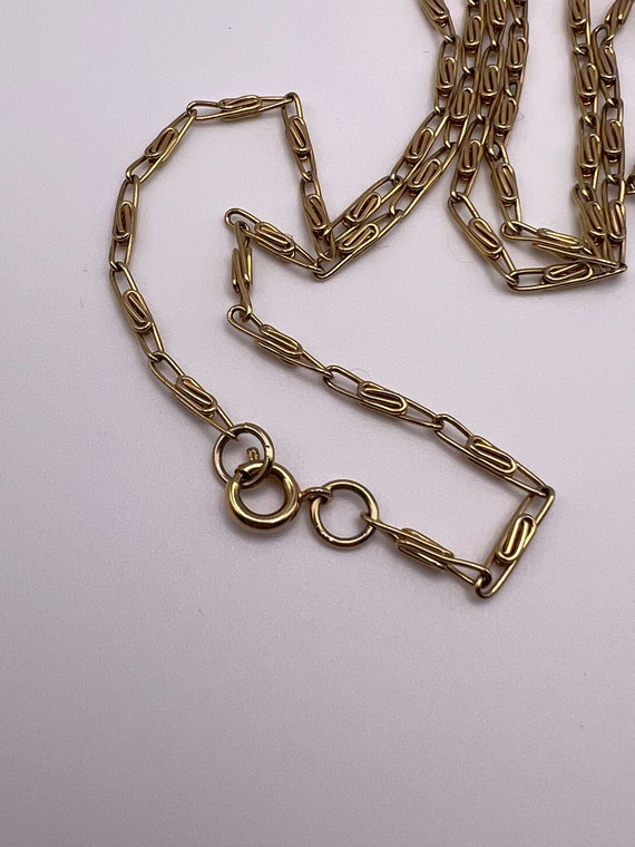 Long Gold Tone Chain Necklace