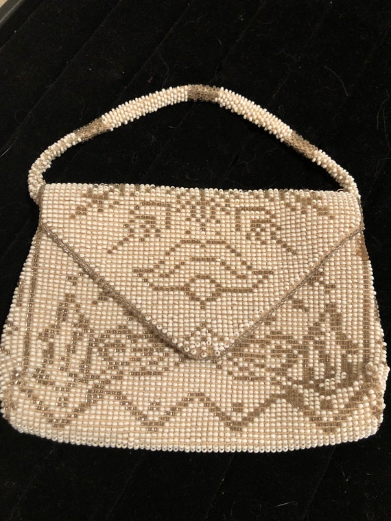 Vintage 1940’s Purse Czechoslovakian Beaded Handb… - image 1