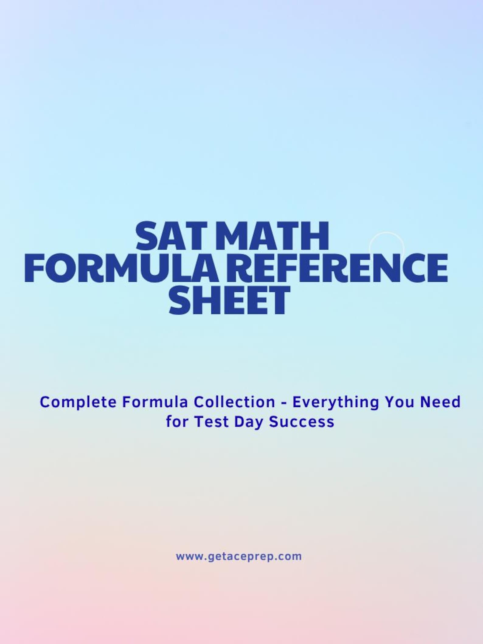 SAT Math Formula Sheet | SAT Study Guide 2026 | SAT Prep Digital ...