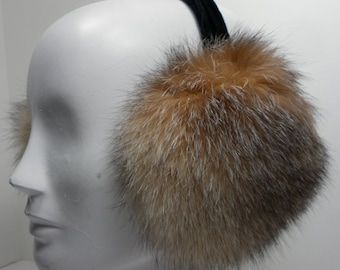 Crystal Fox Fur Earmuffs new