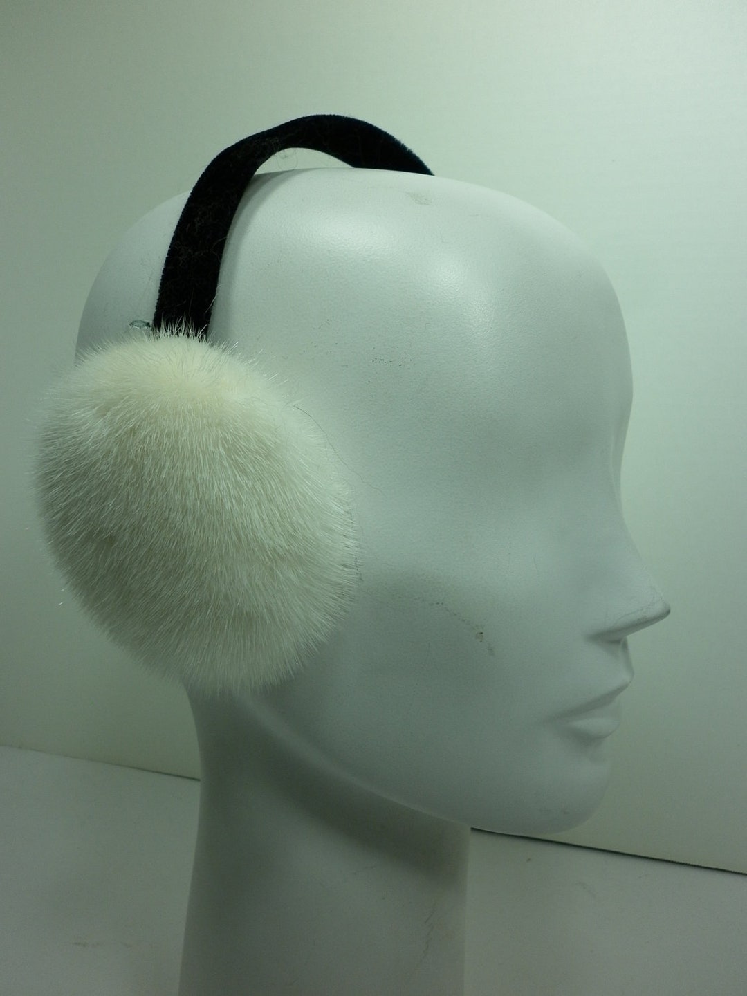 Real Mink Fur Earmuffs in Natural White New Authentic Genuine Etsy