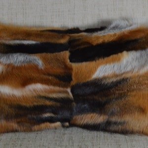 Real  Red Fox Fur Pillow new insert Included authentic fur cushion