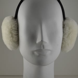 Natural Shearling lamb Fur Earmuffs dyed new