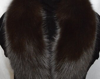Real Genuine Brown Fox detachable fur Collar Men Women new  Manufactured in US  authentic