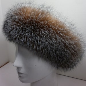 Real Crystal Fox Fur Headband new made in usa image 1