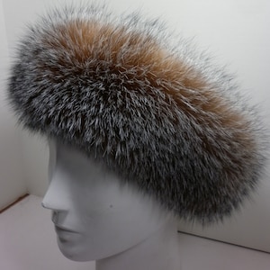 Real Crystal Fox Fur Headband new Manufactured in US