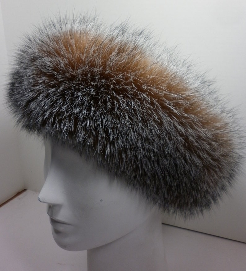 Real Crystal Fox Fur Headband new made in usa image 1