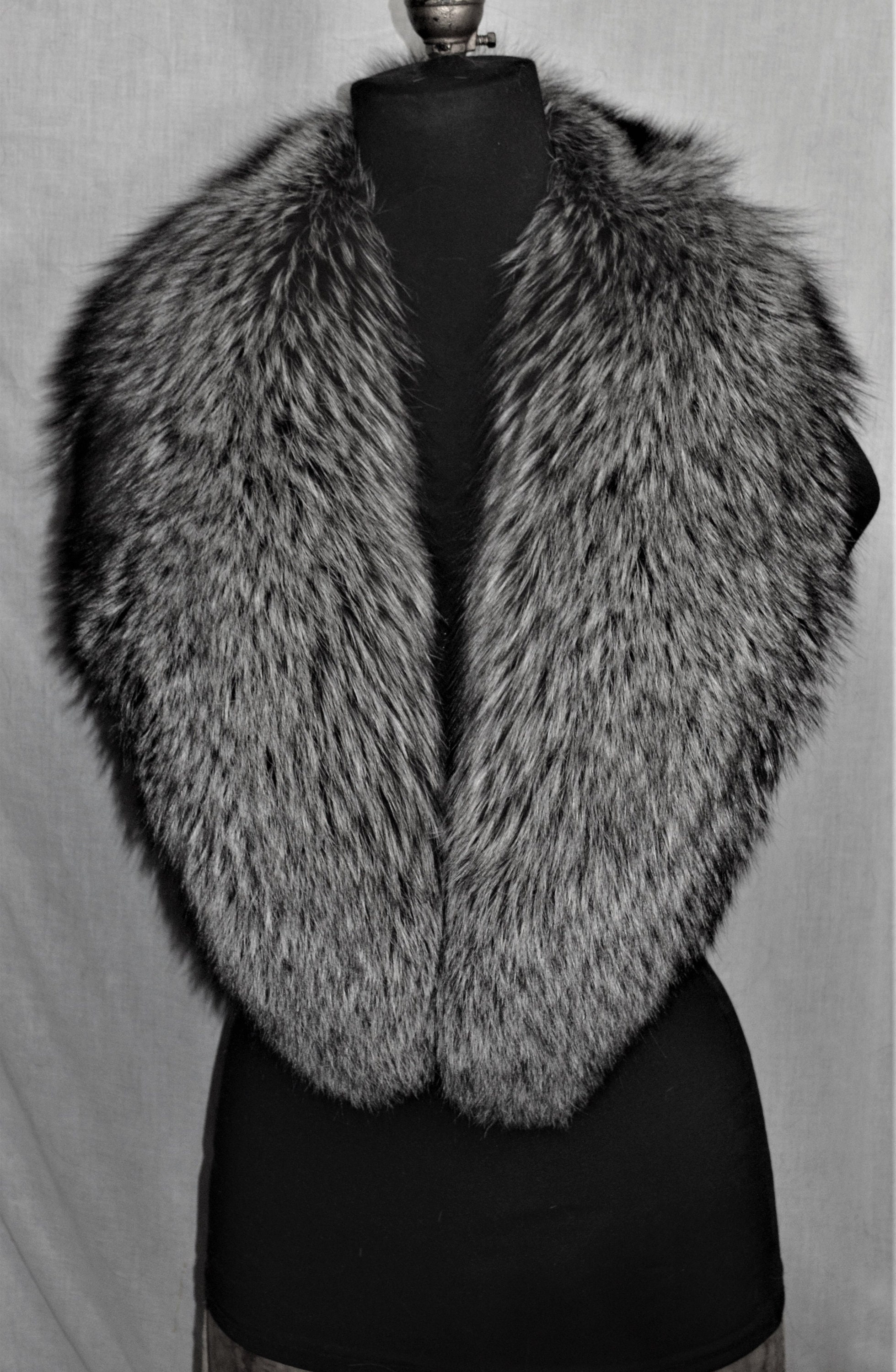 Silver online fur collar