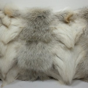 Natural Grey Fawn Light Fox Fur Pillow new authentic Insert Included