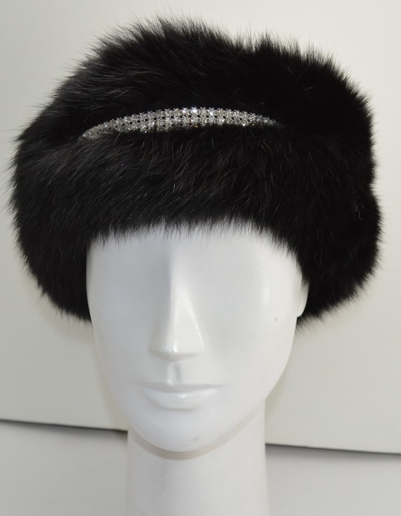 Real Fox Headband Black Castoria Black Fox Headband – The Fancy Success main image 2