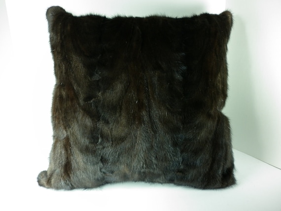 Real Genuine Kalgan Lamb Fur Forest Green Pillow New made in usa fur cushion