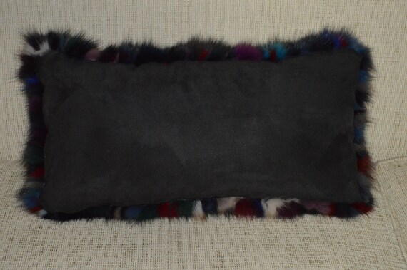 Lavender fur pillow hotsell