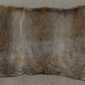 Natural Brown Rabbit Fur Pillow new authentic fur cushion