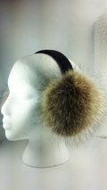 American Raccoon Fur Earmuffs new