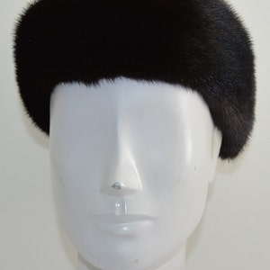 Mahogany Mink Fur Headband new Manufactured in US
