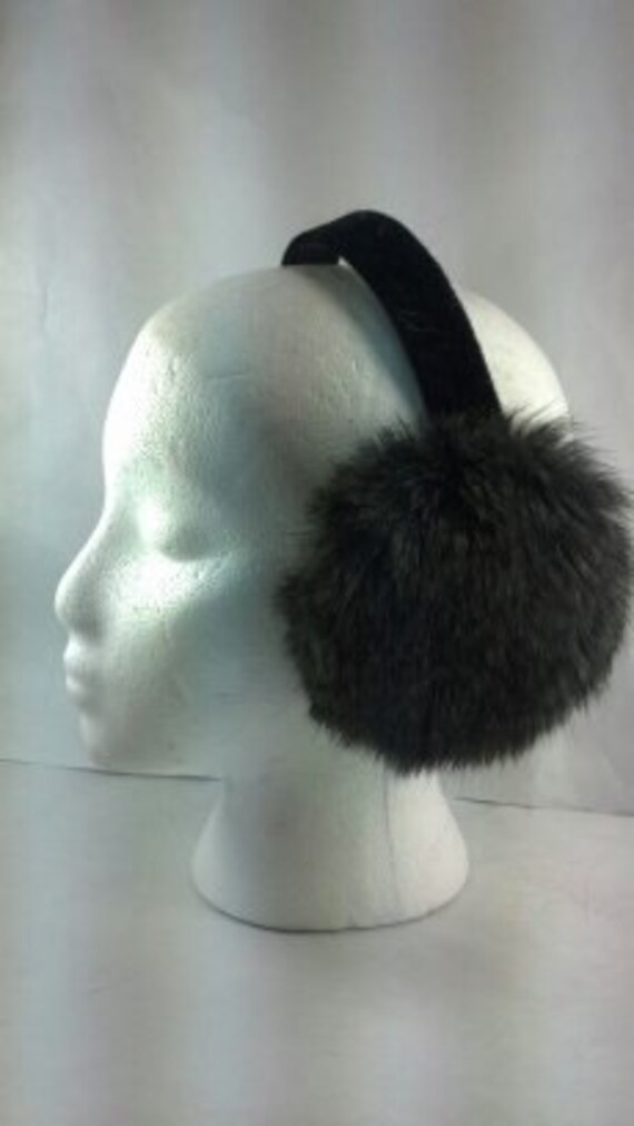 Vintage rabbit hair lambswool ear warmer head band Antique Cream - A Soft & Beautiful Rabbit Fur Headband  main image 4