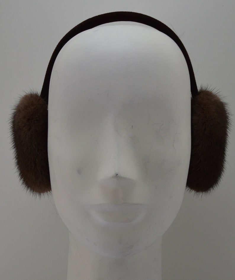 Mahogany Mink Fur Earmuffs Made in Usa New Etsy