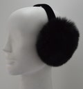 Real Black Fox Fur Earmuffs new   genuine authentic