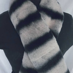 Real Rex fur Scarf Collar Neck Warmer real genuine new authentic