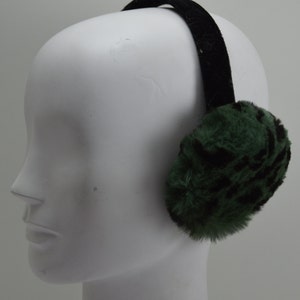 Sheared Rabbit Fur dyed green cheetah new