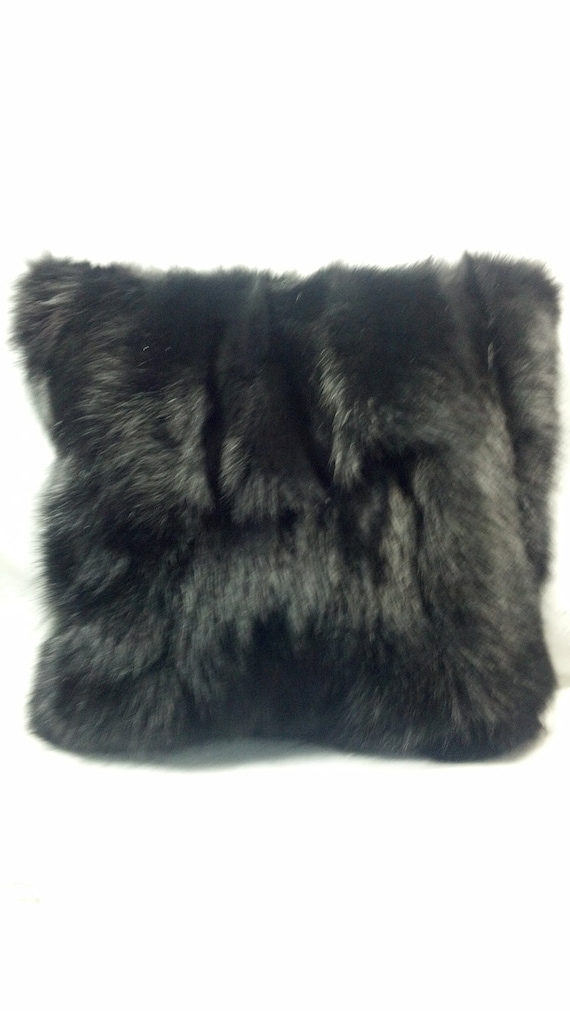 Real Genuine Kalgan Lamb Fur Forest Green Pillow New made in usa fur cushion