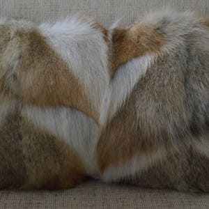 Real Coyote Fur Pillow new authentic fur cushion