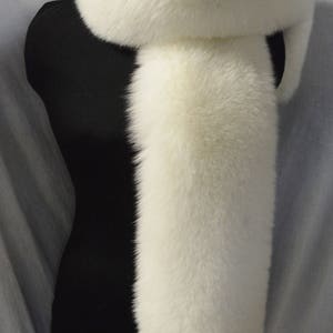 Real Fox Fur Boa  White Scarf New Genuine Fur Manufactured in the US