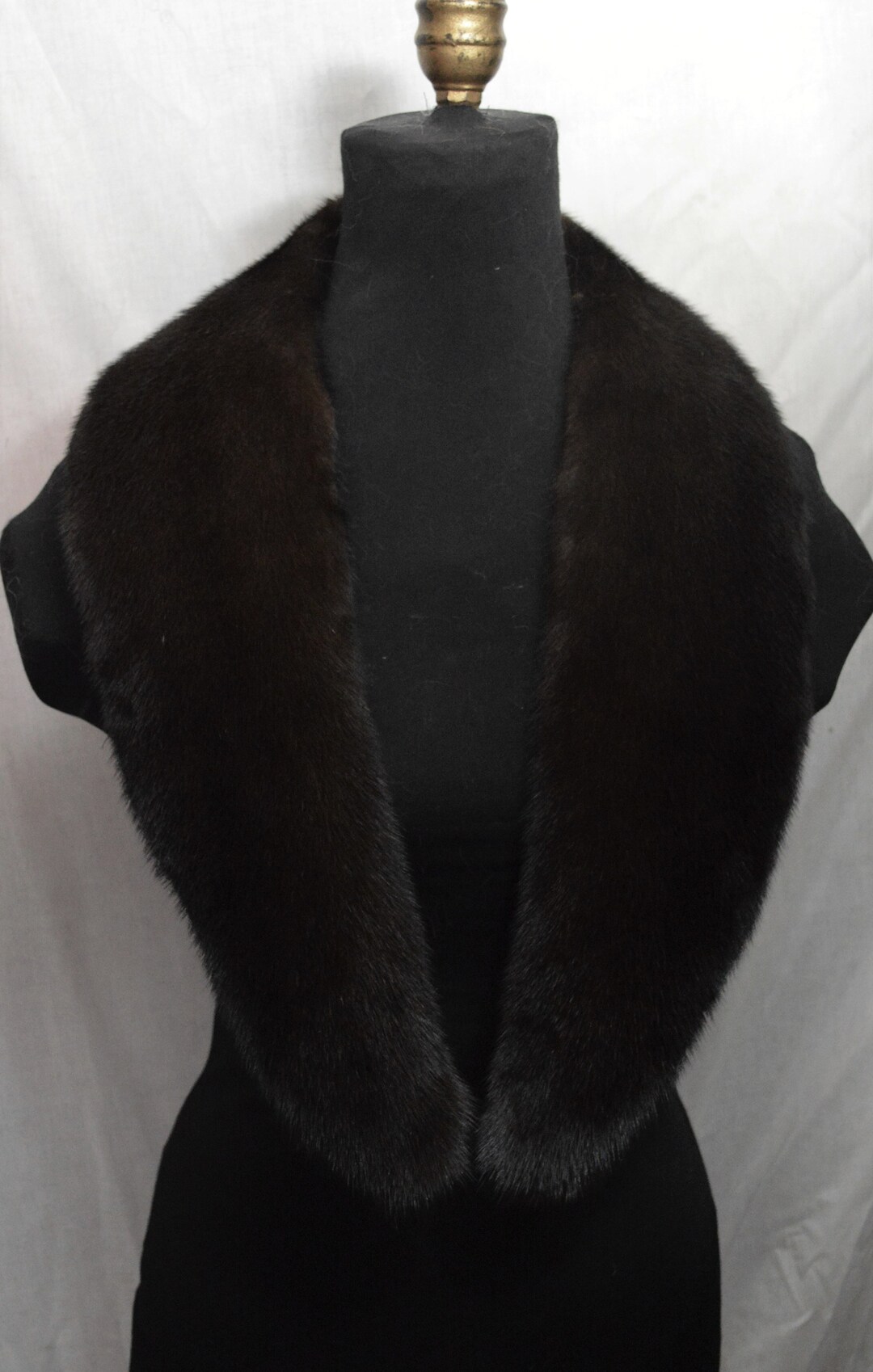 Real Ranch Brown Mink Fur Collar Men Women Detachable New Made in Usa