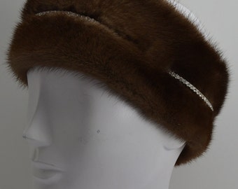 Demi buff‎ mink headband  Gorgeous, Chocolate, Brown Color. 5320 Demi Buff Brown Mink Fur Headband New Manufactured in US - Etsy main image 4