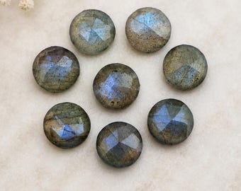 8MM Flashy Labradorite Gemstone Round Rose Cut Stone for Jewelry Making