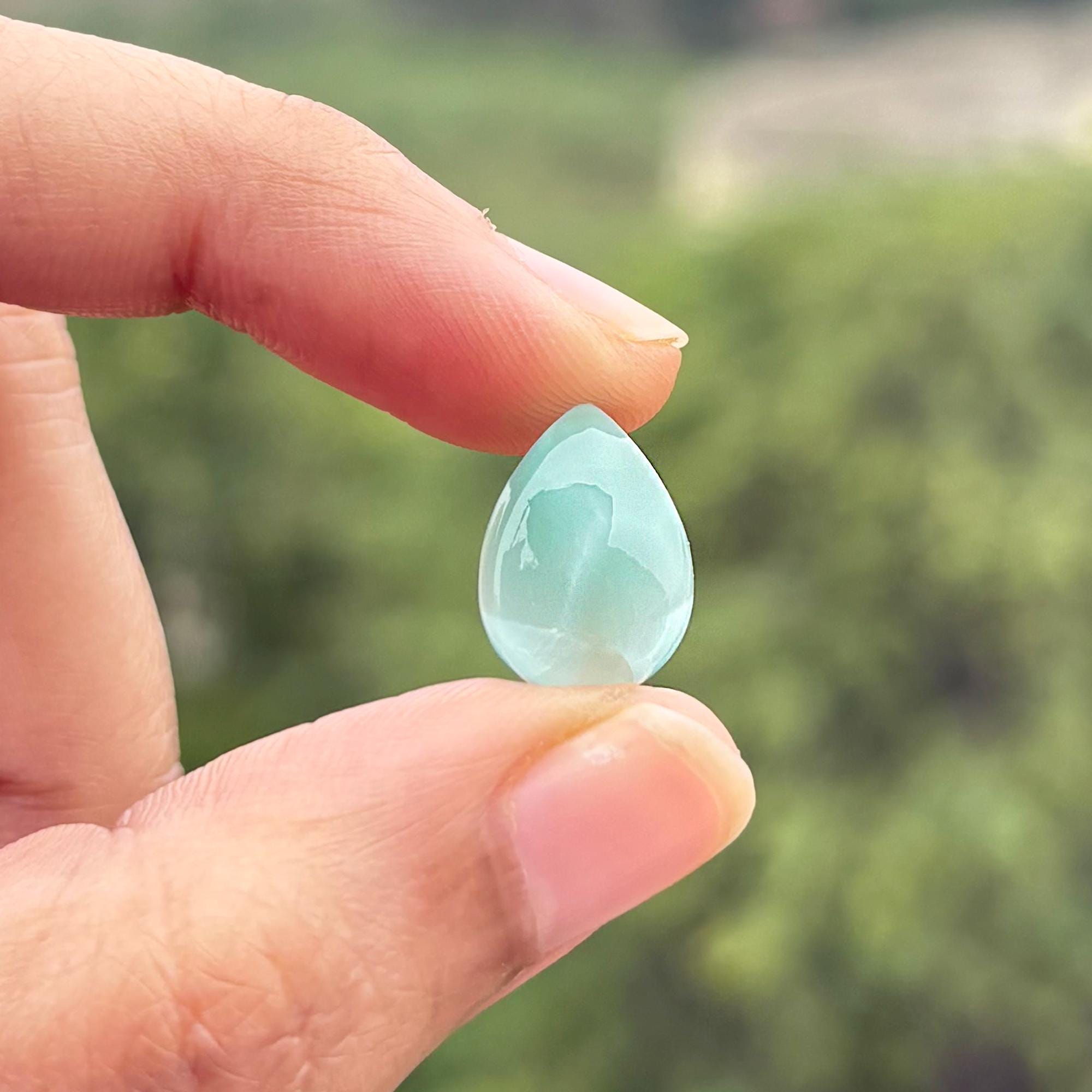 10X14MM Natural Hemimorphite Gemstone Cabochon Pear Shape Loose Stone Lot